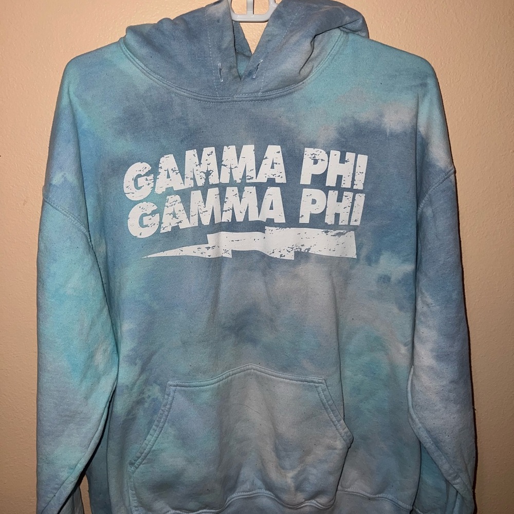 Blue Tie-Dye Gamma Phi Beta Hoodie